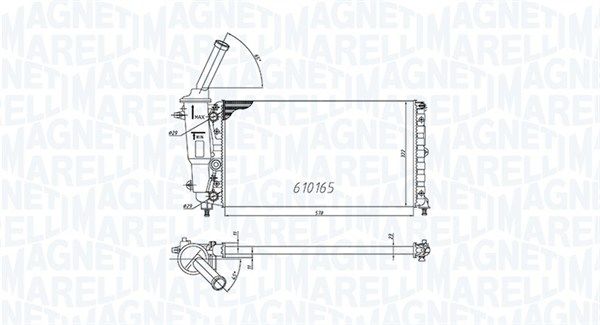 MAGNETI MARELLI radiatorius, variklio aušinimas 350213176000